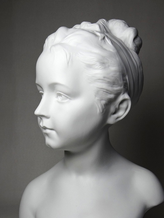 Image 1 of Cookie Bust Of Limoges Porcelain C. Tharaud, Louise Brongniard Vintage 50s-60s