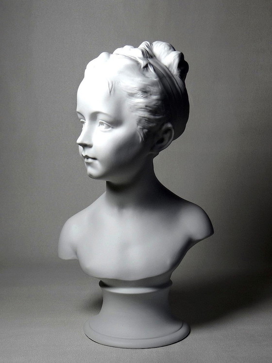 Image 1 of Cookie Bust Of Limoges Porcelain C. Tharaud, Louise Brongniard Vintage 50s-60s