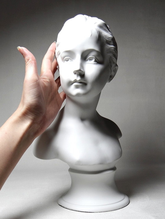 Image 1 of Cookie Bust Of Limoges Porcelain C. Tharaud, Louise Brongniard Vintage 50s-60s