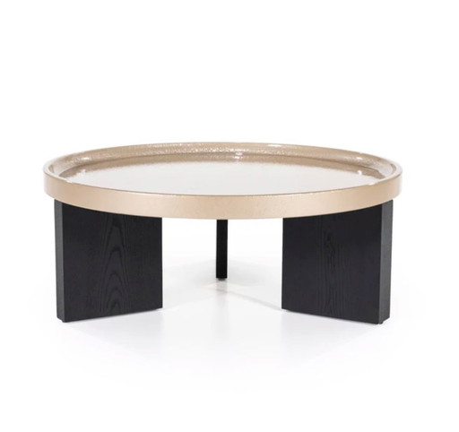 2x Eleonora Round Coffee Tables Mayson Beige