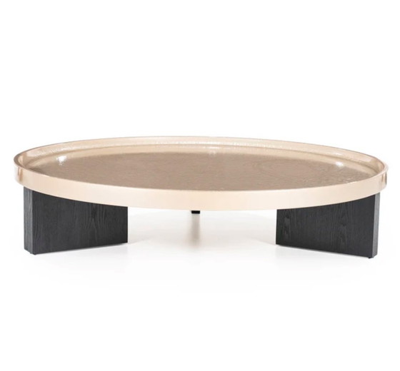 Image 1 of 2x Eleonora Round Coffee Tables Mayson Beige