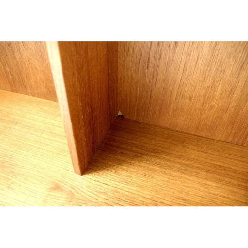 Vintage teak and brass dining table, Sweden 1950