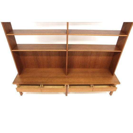 Image 1 of Vintage teak and brass dining table, Sweden 1950