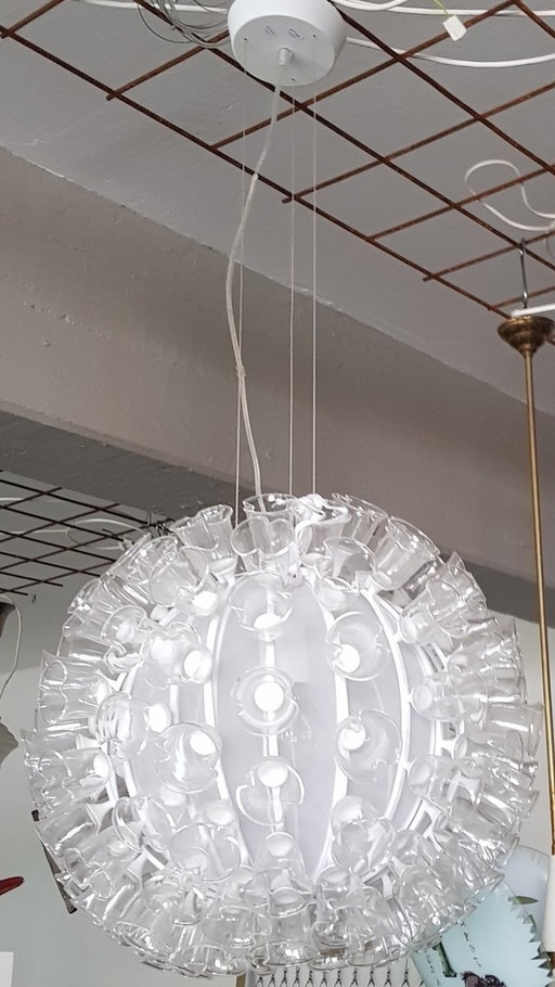 Ceiling Lamp With Glass Flowers