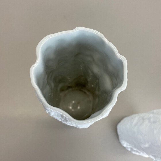 Image 1 of Coppia di vasi brutalisti in porcellana Op Art vintage di Bareuther, Germania, anni '70