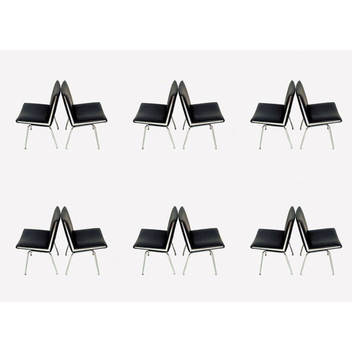 Set of 12 "Airport" lounge chairs by Hans J. Wegner from A.P. Stolen, 1960s