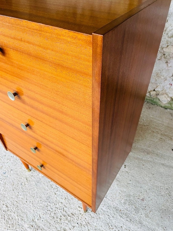 Image 1 of Tall Mid-Century Scandinavian Style ,5 Drawer , Chest Of Drawers , 1960S