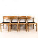 4x vintage brutalist style chairs