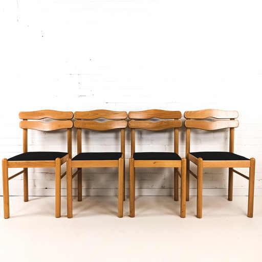 4x vintage brutalist style chairs