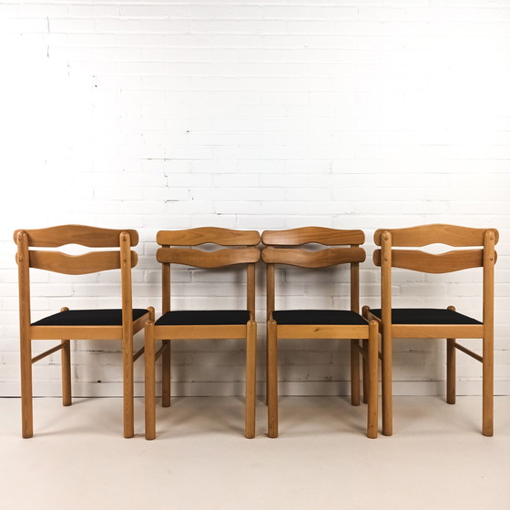 Image 1 of 4x vintage brutalist style chairs