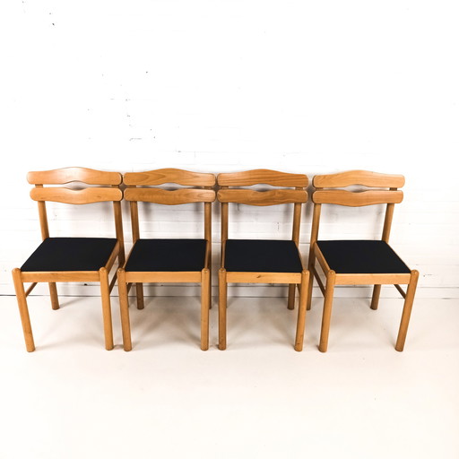 4x vintage brutalist style chairs