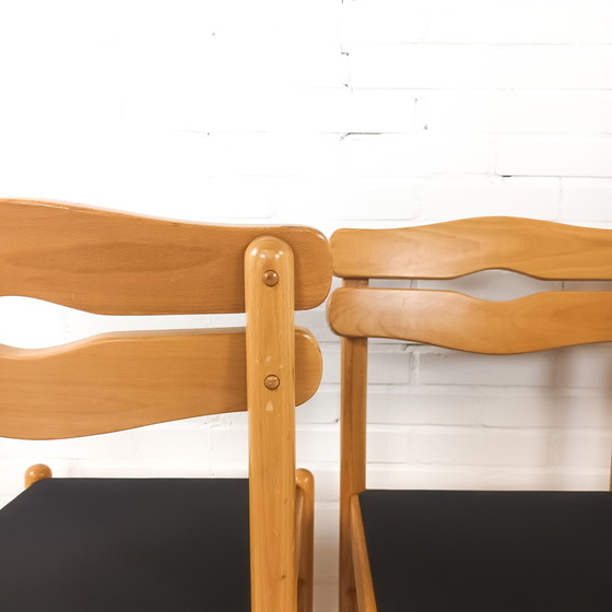 Image 1 of 4x vintage brutalist style chairs