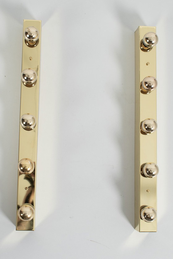Image 1 of Set di 2 lampade a specchio in ottone