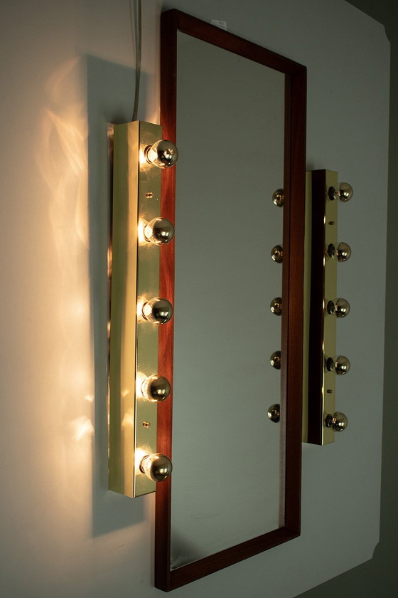 Image 1 of Set di 2 lampade a specchio in ottone