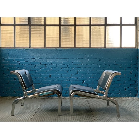 Image 1 of Pair of vintage whist armchairs by Olivier Mourgue for Airborne, 1964