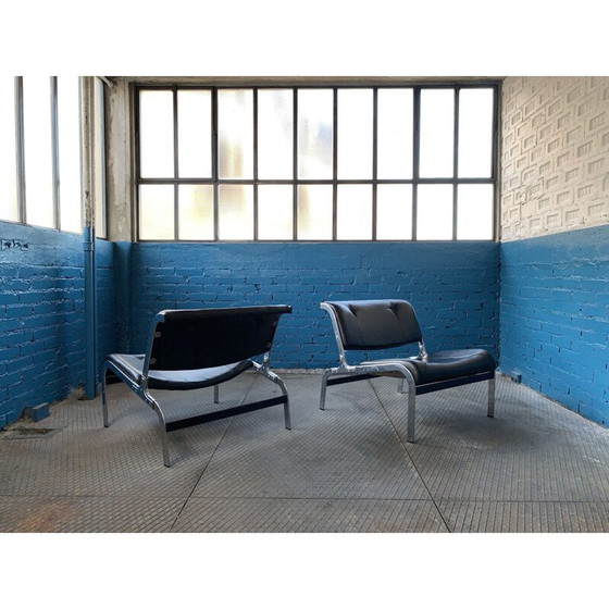 Image 1 of Pair of vintage whist armchairs by Olivier Mourgue for Airborne, 1964