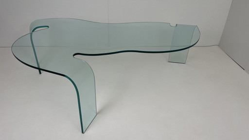 Glass coffee table by Hans von Klier for Fiam Italy