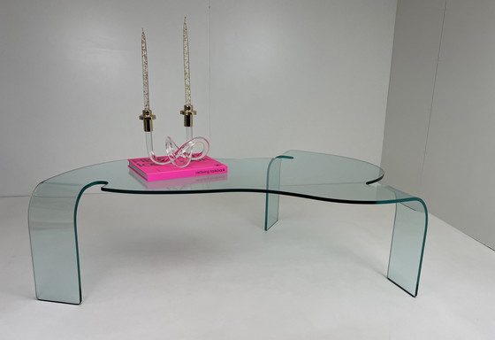 Image 1 of Glass coffee table by Hans von Klier for Fiam Italy