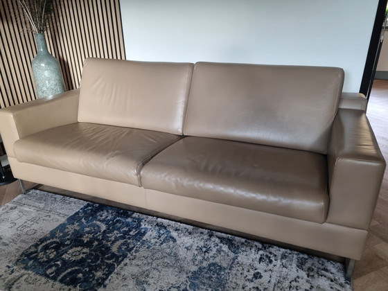 Image 1 of Leather 3-Seater Sofa