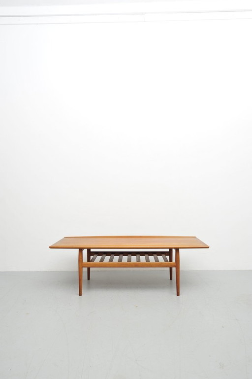 Grete Jalk coffee table Surfboard Teak Glostrup 1950