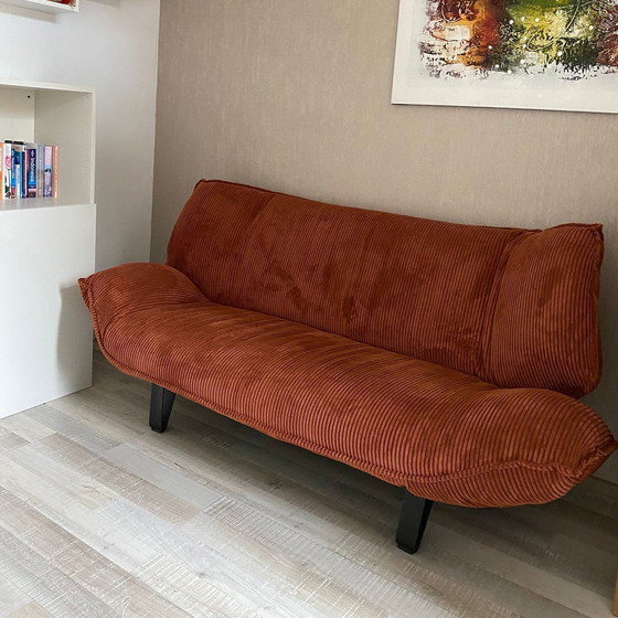 Image 1 of Leolux Tango Rib Fabric Copper Terra Cotta Red New 2 Seater