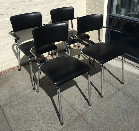 Image 1 of Tubax retro dining room chairs (4x)