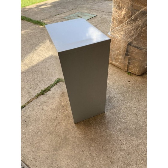 Image 1 of Cassettiera industriale vintage in metallo grigio, anni '80