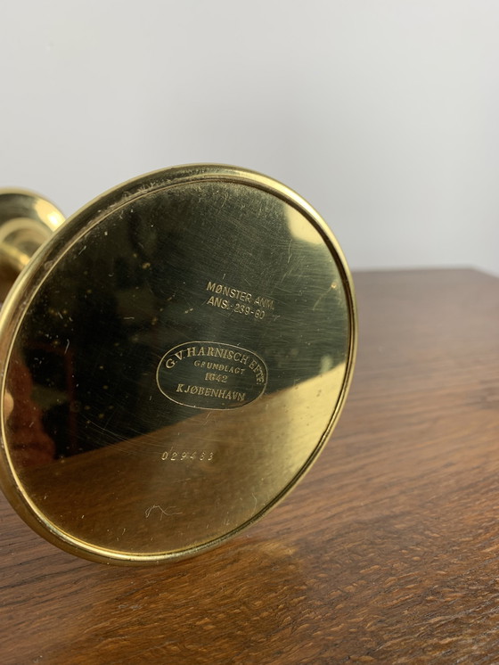 Image 1 of Portacandele vintage in ottone GV Harnisch, Danimarca