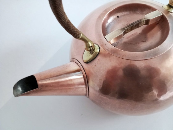 Image 1 of Werkstatte Carl Auböck Brass & Copper Modernist/Bauhaus Teapot Vienna 1950S