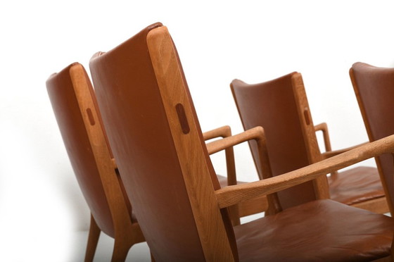 Image 1 of Model AP-16 Chairs in Oak and Leather by Hans J. Wegner, 1951, Set of 4