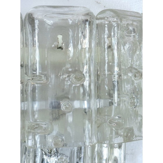 Image 1 of Set di 4 lampade da parete vintage in vetro di Murano trasparente, Italia anni '70