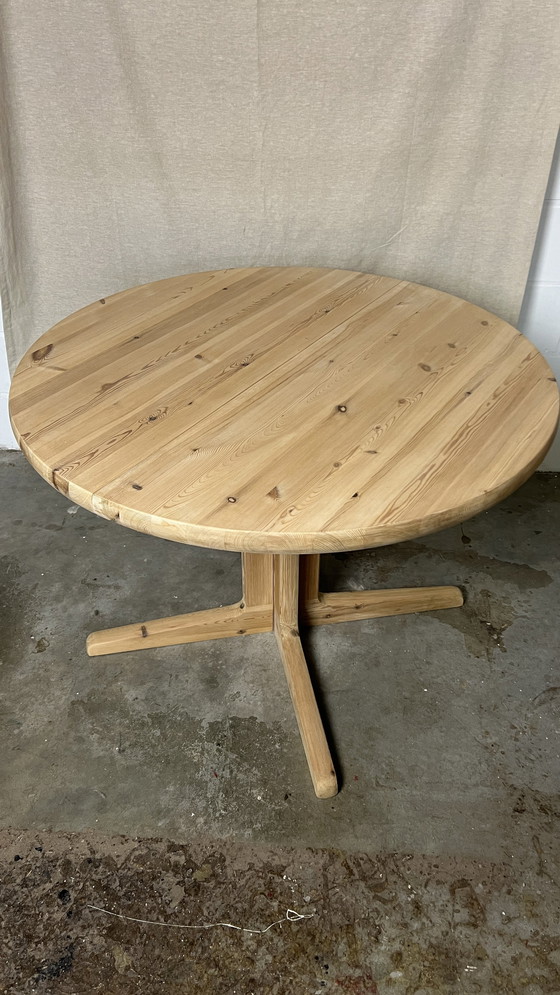 Image 1 of Korup Denmark round extendable oval dining table, pine