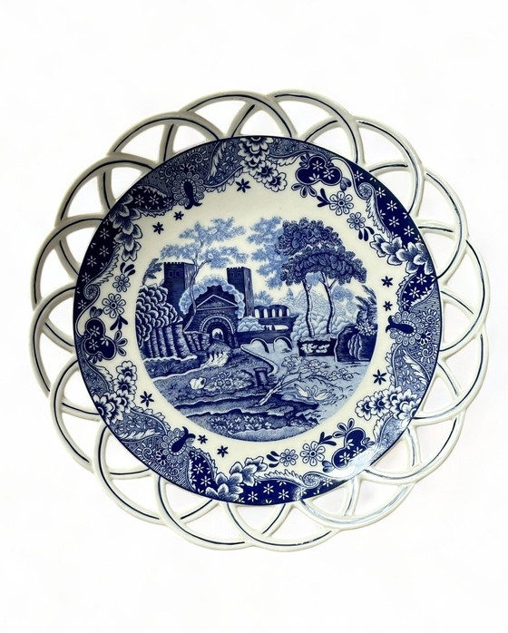 Image 1 of Vintage Etagère Delfsblauw  Cambridge Old English Royal Sphinx 