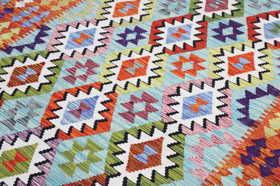 Image 1 of Kilim afgano originale in stile antico, 247 x 176 cm, condizioni eccellenti