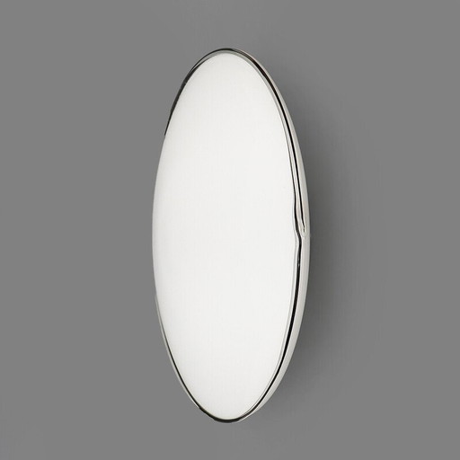 Vintage round wall lamp in plastic and metal by Roberto Toso and Renato Pamio for Leucos, 1970