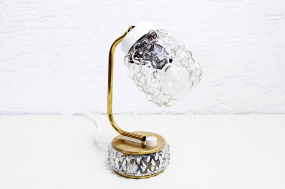 Image 1 of Vintage Glass Bedside Lamp 1950