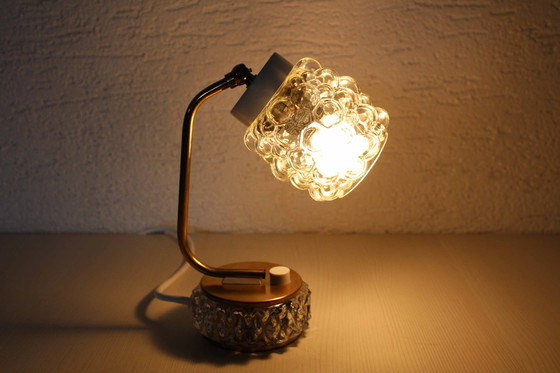 Image 1 of Vintage Glass Bedside Lamp 1950