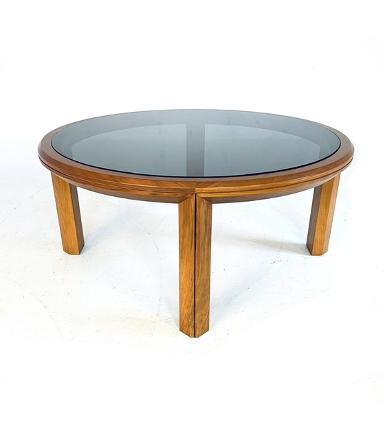 Image 1 of Vintage Coffee Table Teak & Smoked Glass '70s