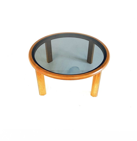 Image 1 of Vintage Coffee Table Teak & Smoked Glass '70s