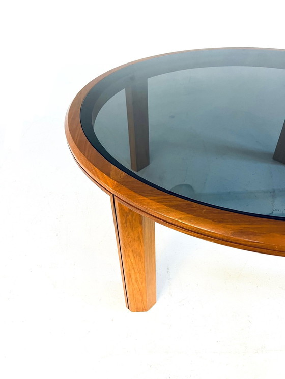 Image 1 of Vintage Coffee Table Teak & Smoked Glass '70s