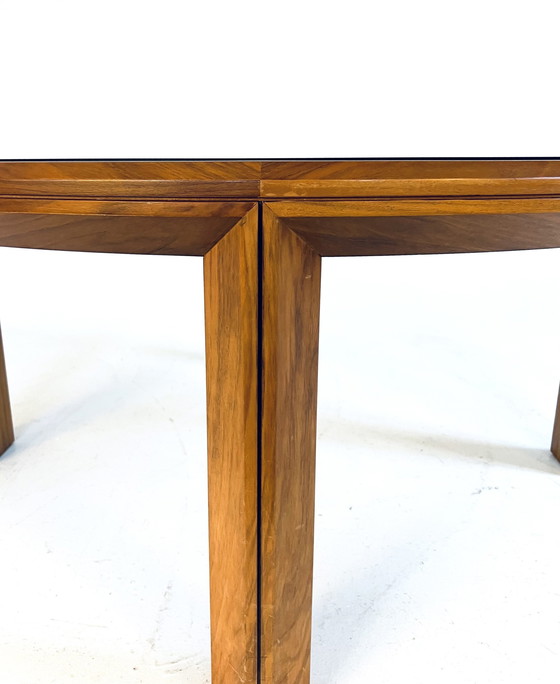 Image 1 of Vintage Coffee Table Teak & Smoked Glass '70s