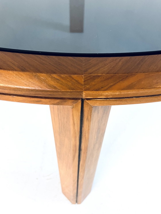 Image 1 of Vintage Coffee Table Teak & Smoked Glass '70s