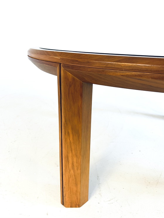 Image 1 of Vintage Coffee Table Teak & Smoked Glass '70s
