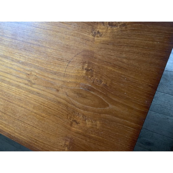 Image 1 of Vintage teak and metal chest of drawers with 4 drawers