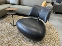 Poltrona Leolux Pallone in pelle nera 