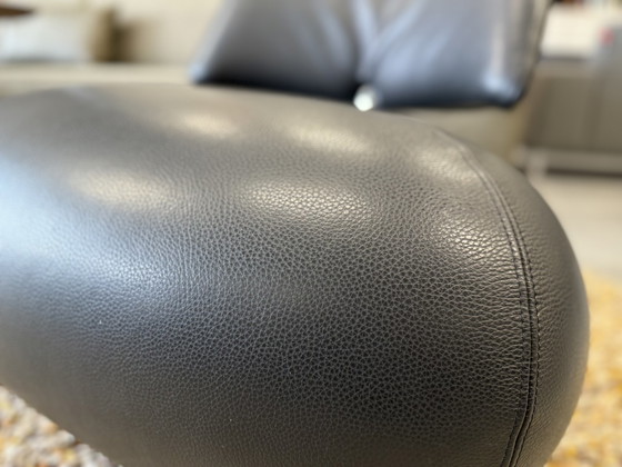 Image 1 of Fauteuil Leolux Pallone cuir noir