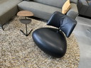 Poltrona Leolux Pallone in pelle nera 