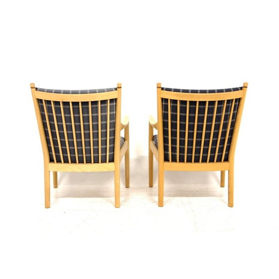 Image 1 of Pair of vintage armchairs "model 1788" by Hans J Wegner for Fritz Hansen, Denmark 1970