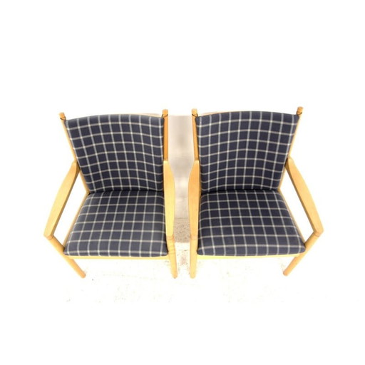 Pair of vintage armchairs "model 1788" by Hans J Wegner for Fritz Hansen, Denmark 1970