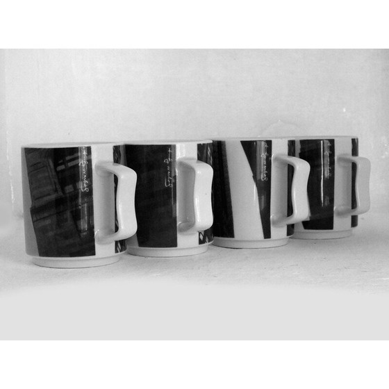 Image 1 of Set of 4 vintage ceramic mugs by Warhol Andy for Rosenthal, Germany 1970
